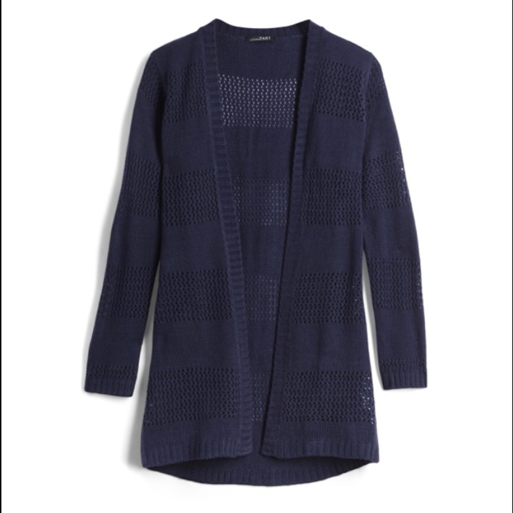 Brand New with Tags.  LEMON TART
Baylor Airy Detail Cardigan. Navy Blue.